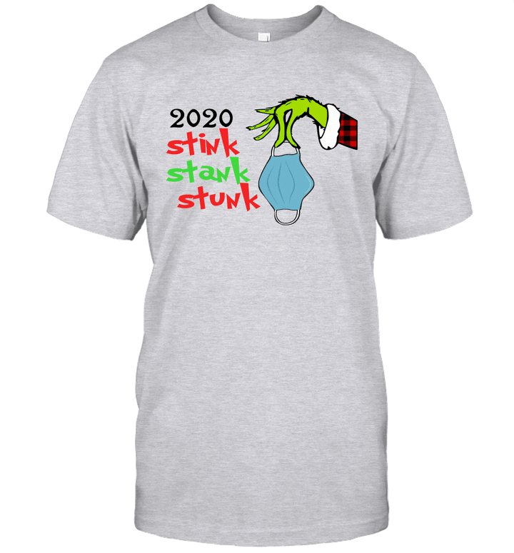 Grinch Hand Holding Face 2020 Stink Stank Stunk Shirt