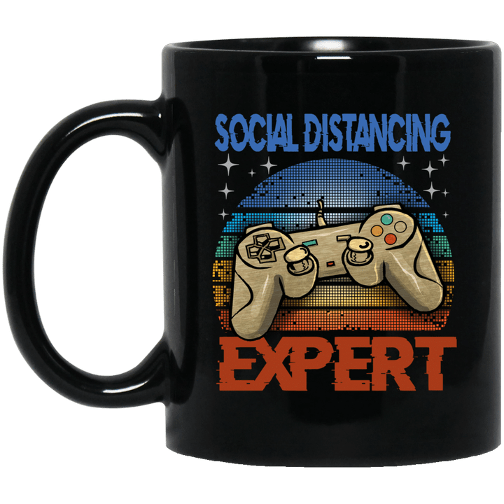 Social Distancing Expert Gaming Video Gamer Boys Men Gifts Mug