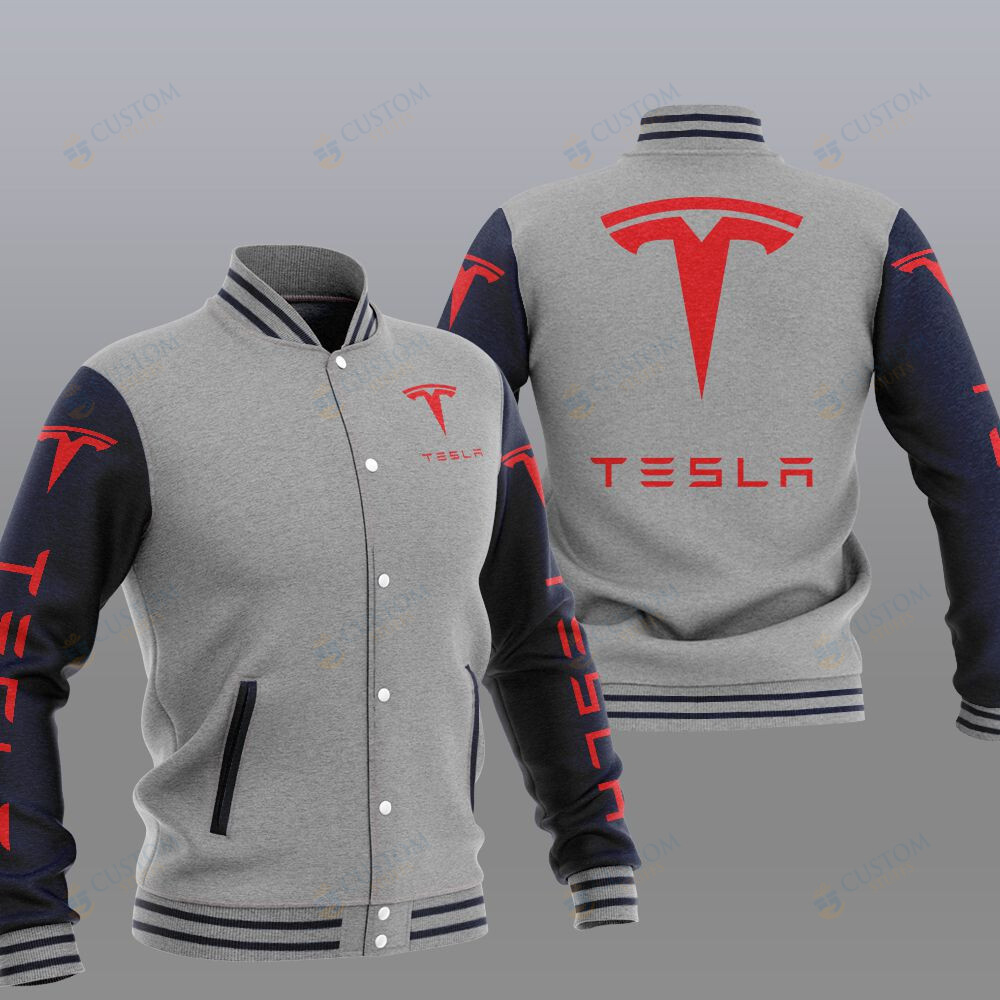 Tesla Car Brand Baseball Jacket2