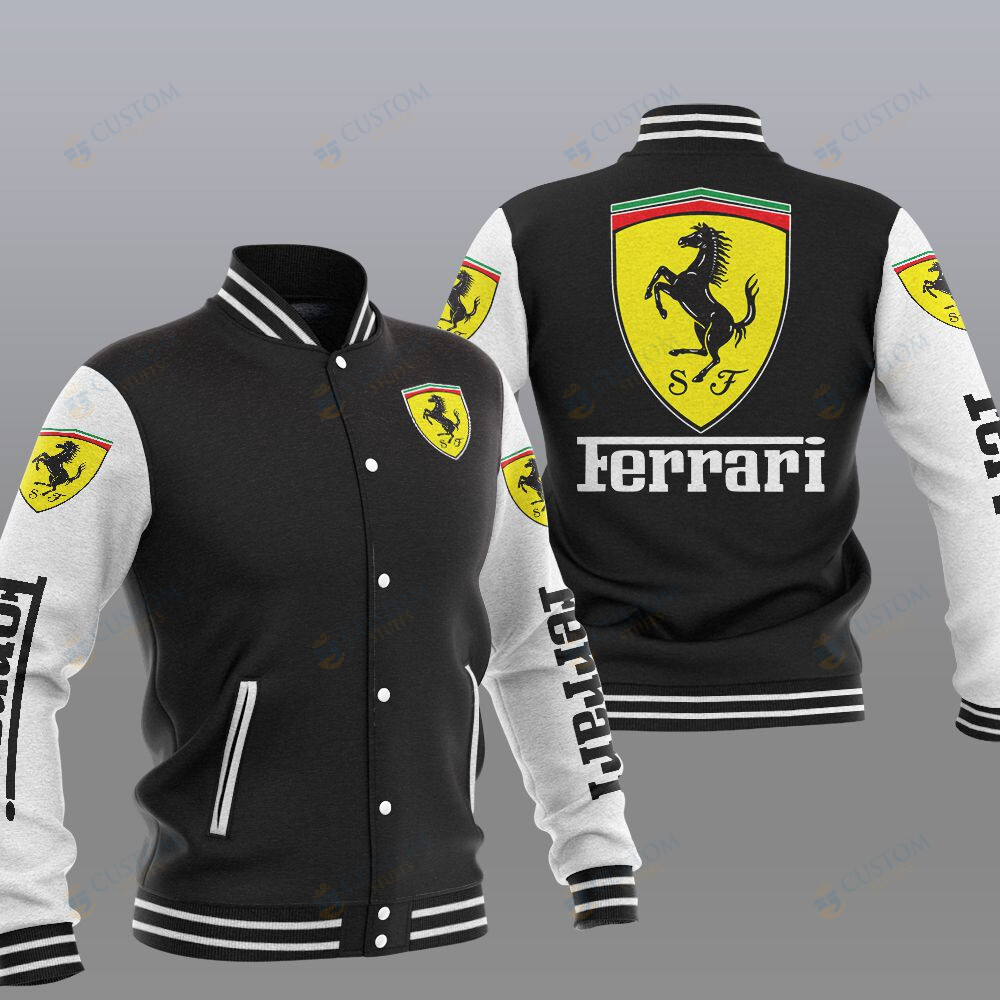 Ferrari Car Brand Baseball Jacket1