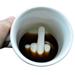 Creative Cute Mug Cup Coffee Milk Cup Design Novelty White Middle Finger Style Mug Water Cup Funny Ceramic Mug 300ml Gift Cup