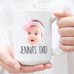 Baby Photo Gift, Baby Photo Mug for Dad Fathers Day Gift