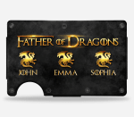 Custom Father of Dragon Aluminum Wallet Father's Day Gift