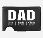 Custom Minimalist Wallet Father Est Father's Gift