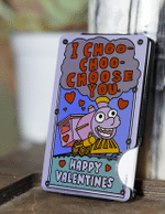 Custom Blocking Metal Wallet I Choo-Choo-Choose You For Husband Boyfriend Valentine's Day Gift FH56-3
