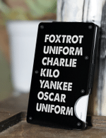 Personalized Funny Military Alphabet - RFID - Blocking Metal Wallets