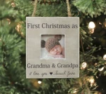 Grandparents GIFT Personalized Photo Ornament Gift First Christmas as Grandma and Grandpa New Baby
