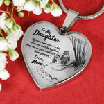 To My Daughter, 'Christopher Robins Edition', Love Mom, Luxury Heart Shape Necklace, Gift For Daughter