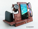 Personalized Wood Phone Docking Station for Men and Women - DF22