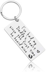 Dad Gifts Keychain from Daughter Son for Daddy , I've Had My Daddy's Heart Since the First Time He Heard, Mine Keyring Jewelry Gift - Keychain