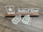 Personalized ARMY Interchangeable Name Plate. USA Desk Name Plate
