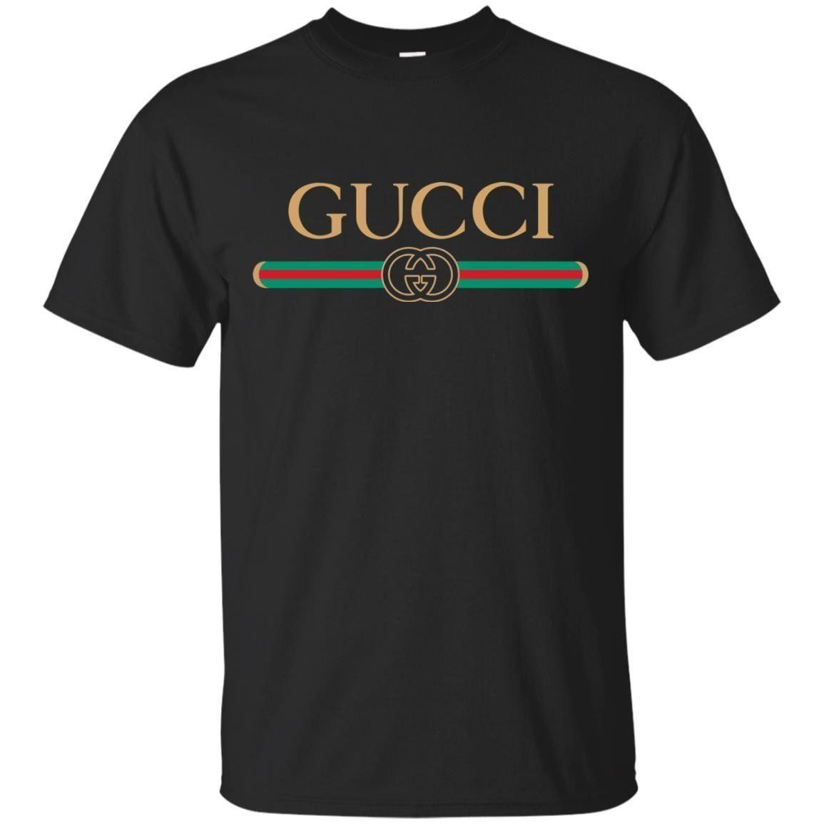 Black unisex t shirt Gucci replica Panther T-Shirt - Splash Merch