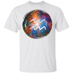 Aquarius T-shirt Zodiac Birthday Tee Galaxy Style