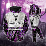 Country Girl Purple Deer Legging and Hoodie Set