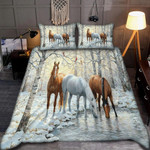 Horses In Winter Bedding Set