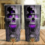 Skull Gothic Purple Tumbler