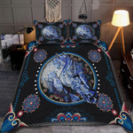 Horse Blue Ethnic Bedding Set