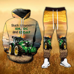 Green Tractor Thoughts Hoodie Sweatpant Set