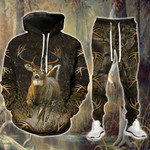 Deer Running Wood Hoodie Sweatpant Set