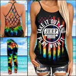 Jeep Take It Out Criss-cross Tanktop and Legging set