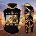 A Girl Her Dog And Her Jeep Legging and Hoodie Set