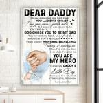 Dear Daddy You Are My Hero From Son Canvas & Poster