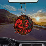 Phoenix And Dragon Flat Car Ornament (buy more for discount)