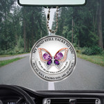 Memorial Butterfly My Mind Still Talks To You Flat Car Ornament (buy more for discount)