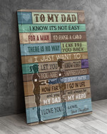 To My Dad Color Portrait Canvas/Poster