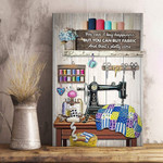 Sewing You Can't Buy Happiness Canvas & Poster