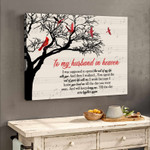 To My Husband Cardinal Together Again Canvas & Poster