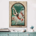 Vintage Swimming Canvas & Poster