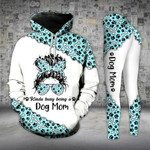 Light Blue Busy Dog Mom Legging and Hoodie Set