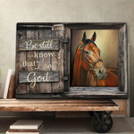 Brown Horse Looking Canvas & Poster