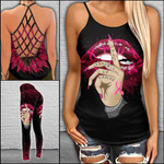 Shut up cancer Criss-cross Tanktop and Legging set (buy both for 10% discount)