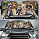 Pitbull Dog Family Car Sunshade - TG0721QA