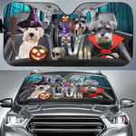 Halloween Version Schnauzers Family Car Sunshade - TG0821HN