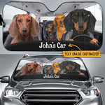 Personalized Dachshunds Family Driving Car Sunshade - TG0721HN