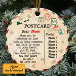 Family Christmas Postcard Custom Ornament - TG0921QA