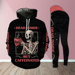 Dead Inside But Caffeinated Legging and Hoodie Set