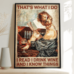 I read I drink wine and I know things Poster - TT1121OS