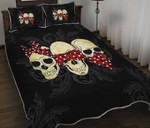 Three Skulls Red Quilt Bed Set - TG1121QA
