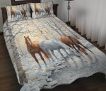Winter Horses Lake Quilt Bed Set - TG1121QA