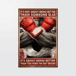 It's about being better  than you were the day before Poster - TT1121OS