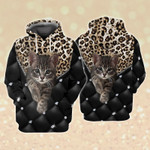 Cat Lover Leopard Pattern Hoodie and Zip Hoodie - NH1121DT