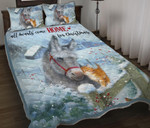 Cute Cat And Donkey Christmas Quilt Bed Set - TG1121HN