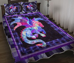 Dragon Pattern Quilt Bed Set - TG1221OS