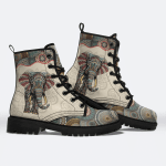 Mandala elephant Leather boots - HN1221HN