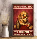 Golden Retriever Drink wine poster - AD1121OS