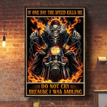 Skull and Motorcycle Canvas & Poster - AD1121HN